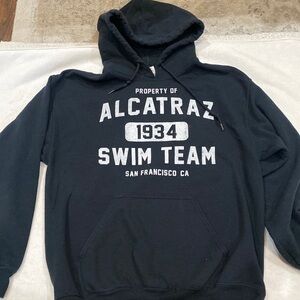 Black Alcatraz hooded sweatshirt